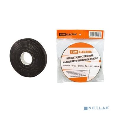 TDM SQ0526-0501 Изолента ХБ 19мм*7м двусторонняя (100 г)