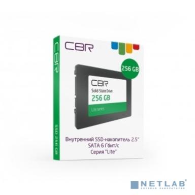 CBR SSD-256GB-2.5-LT22, Внутренний SSD-накопитель, серия "Lite", 256 GB, 2.5", SATA III 6 Gbit/s, SM2259XT, 3D TLC NAND, R/W speed up to 550/520 MB/s, TBW (TB) 128