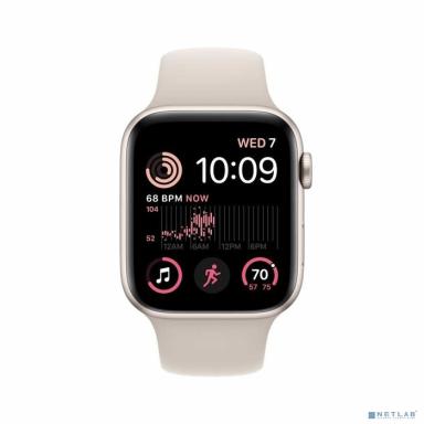 Apple Watch SE GPS 44mm Starlight Aluminum Case with Starlight Sport Band - S/M [MNTD3LL/A] (США)