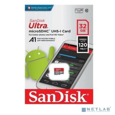 SecureDigital 32Gb SanDisk Class 10 Ultra UHS-I 120MB/s  SDSQUA4-032G-GN6MN