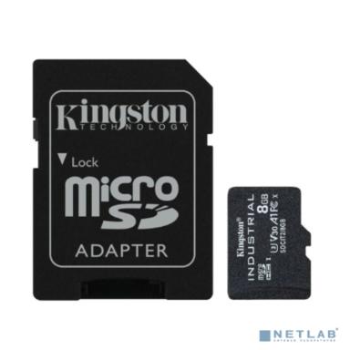 Micro SecureDigital 8Gb Kingston Class10  [SDCIT2/8GB] Industrial Temperature Class UHS-I с адаптером