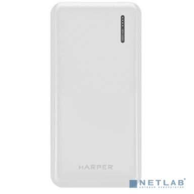 Harper Аккумулятор внешний портативный  PB-20011 white (20 000mAh; Тип батареи Li-Pol; Вход 5V/2A; Выход 2 USB: 5V/1A и 5V/2,1A; LED индикатор)