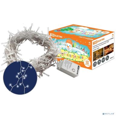 TDM SQ0361-0009 Гирлянда новогодняя  светодиодная, СГ 200 Б, 220 В, белая, 10 м, 8 режимов  