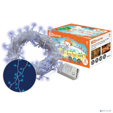 TDM SQ0361-0001 Гирлянда новогодняя светодиодная, СГ 100 Г, 220 В, голубая, 5 м, 8 режимов  
