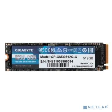 M.2 2280 512GB Gigabyte M30 Client SSD GP-GM30512G-G PCIe Gen3x4 with NVMe, 3500/2600, IOPS 350/302K, MTBF 2M, 3D TLC, 2048MB, 350TBW, 0,37DWPD, RTL (822828)