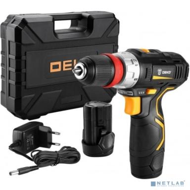 Аккумуляторная дрель-шуруповерт DEKO GCD12DU3 Li-Ion в кейсе со съемным патроном, 32 Нм, 2 аккумулят [063-4115]