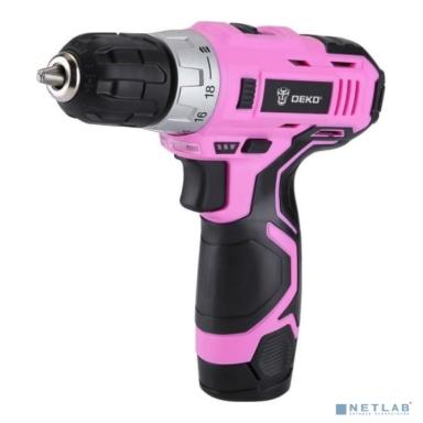 Аккумуляторная дрель-шуруповёрт DEKO GCD12DU3 PINK SET2 + оснастка 13 шт, 12В, 1х1.5Ач, з/у [063-4171]