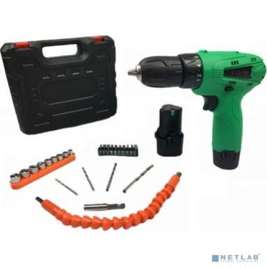 Дрель аккумуляторная Zitrek Green 12 PRO { 12В, Li-ion аккум.2шт, ЗУ, кейс, гибкий удл.,сверла, биты } [063-4073]