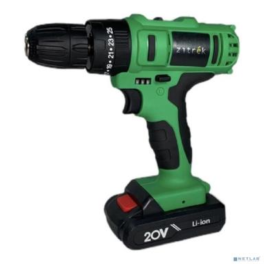 Дрель аккумуляторная ударная Zitrek Crusher 21-Li { 20В, Li-ion аккум. 2шт, ЗУ, кейс, бита } [063-4055]
