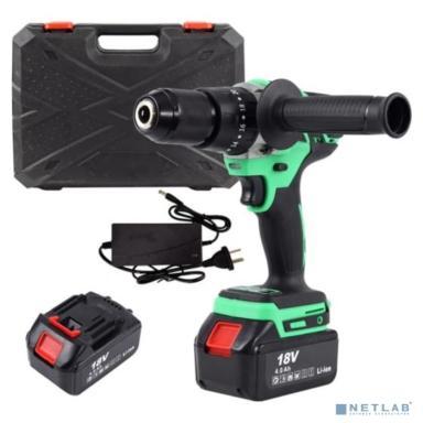 Дрель-шуруповерт аккумуляторная ударная Zitrek Green Impact 18V { 18В, Li-ion 2x4.0Ач } [063-4045]