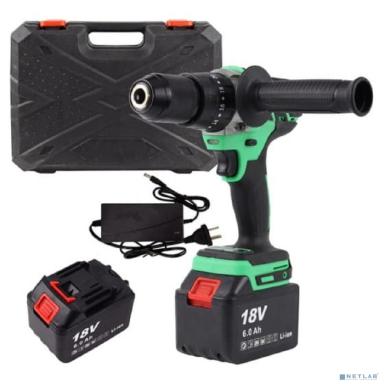 Дрель-шуруповерт аккумуляторная ударная Zitrek Green Impact 18V { 18В, Li-ion 2x6.0Ач }[063-4046]