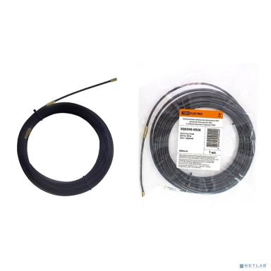 TDM SQ0590-0026 Нейлоновая кабельная протяжка НКП диаметр 4мм длина 30м с наконечниками (черная) 