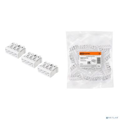 TDM SQ0510-0113 Клемма пружинная соединительная КСПн4-2L+N+PE, 16 A, с монтажной ножкой 