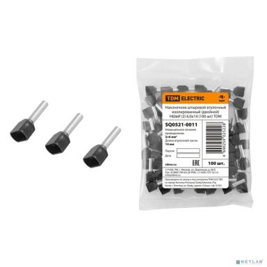 TDM SQ0521-0011 Наконечник штыревой втулочный изолированный (двойной) НШвИ (2) 6,0х14 (100 шт) 