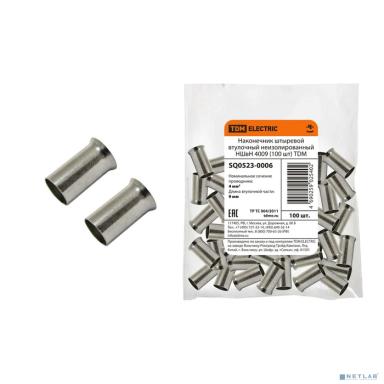 TDM SQ0523-0006 Наконечник штыревой втулочный неизолированный НШвН 4009 (100 шт) 