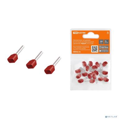 TDM SQ0568-0049 Наконечник штыревой втулочный изолированный (двойной) НШвИ (2) 0,75х8 (20шт) 