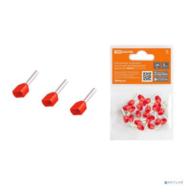 TDM SQ0568-0052 Наконечник штыревой втулочный изолированный (двойной) НШвИ (2) 1,5х12 (20шт) 