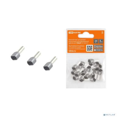 TDM SQ0568-0057 Наконечник штыревой втулочный изолированный (двойной) НШвИ (2) 4,0х12 (20шт) 