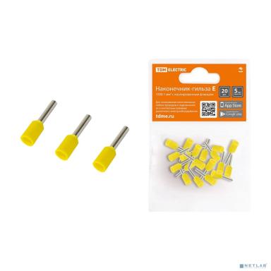 TDM SQ0568-0038 Наконечник-гильза Е1008 1мм2 с изолированным фланцем (20шт) 