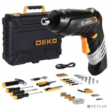 Аккумуляторная отвертка DEKO DKS4FU-Li в кейсе  + набор инструментов 112 предметов