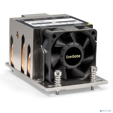 Exegate EX293436RUS ESNK-P0063AP4.PWM.2U.SP3.Cu {Al+Cu, 2U, 4 тепл. трубки, LGA SP3, TDP 240W, PWM, 1600-6800RPM, 2 ball bearing, 4pin, 54,3db, 440г, на винтах, с термопастой} RTL