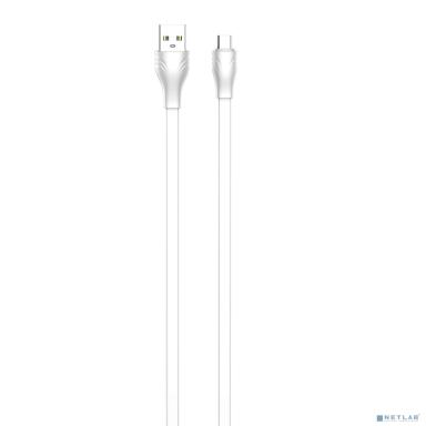 LDNIO LS552/ USB кабель Micro/ 2m/ 2.1A/ медь: 86 жил/ Плоский/ White