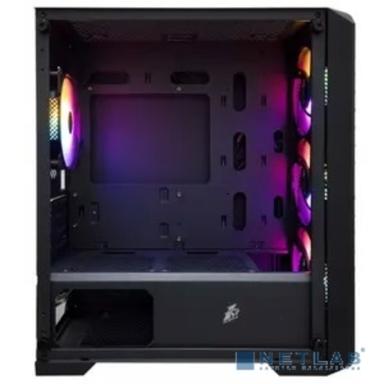 1STPLAYER TRILOBITE T5 Black / mATX, TG / 4x120mm LED fans inc. / T5-BK-4F1