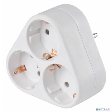 BURO Сетевой разветвитель 3 розетки (BU-PS3VG-W), белый (пакет ПЭ) {475343}