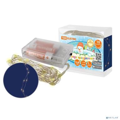 TDM SQ0361-0053 Гирлянда светодиодная "Роса100" 100LED, 10м, 3000К, 3хАА, 