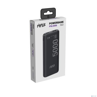 Мобильный аккумулятор Hiper PSL5000 5000mAh 2.1A 2xUSB черный (PSL5000 BLACK)