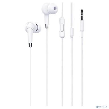 HOCO M58/ Наушники + микрофон/ Кнопка ответа/ 1.2м/ 3.5 mm jack/ White