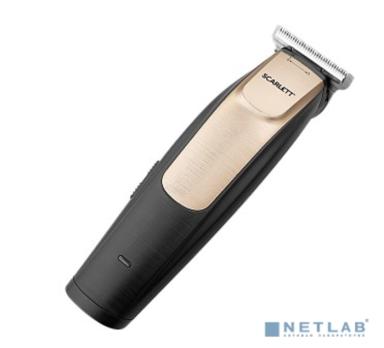 Scarlett SC-HC63C77 Машинка для стрижки, черный/золотистый 3Вт (насадок в компл:4шт)