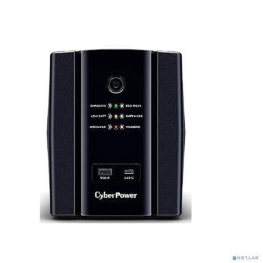 CyberPower UT1500EG ИБП {Line-Interactive, Tower, 1500VA/900W USB/RJ11/45/USB charger A/C (4 EURO), 12В/7 Ач х 2}