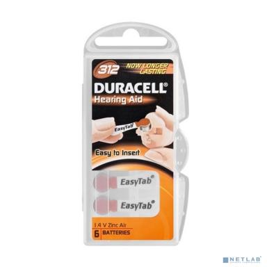 Duracell DA312/6BL Hearing Aid ZA312 (6 шт. в уп-ке)