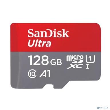 Micro SecureDigital 128GB SanDisk Ultra Class 10, UHS-I, R 140 МБ/с, <SDSQUAB-128G-GN6MN> без адаптера SD