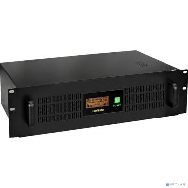 Exegate EX293851RUS ИБП ExeGate ServerRM UNL-2000.LCD.AVR.2SH.3C13.USB.2U <2000VA/1200W, Color LCD, AVR, 2*Schuko+3*C13, USB, 2U, установка в стойку, Black>