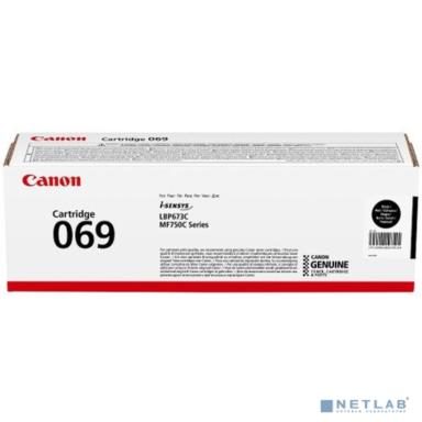 Canon Cartridge 069BK 5094C002  тонер-картридж для MF752Cdw/MF754Cdw/LBP673Cdw 1900 стр. чёрный