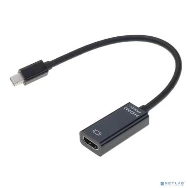 Bion Переходник с кабелем mini DisplayPort - HDMI, 20M/19F, 4k@30Hz, 15см, черный [BXP-A-mDPM-HDMIF-015]