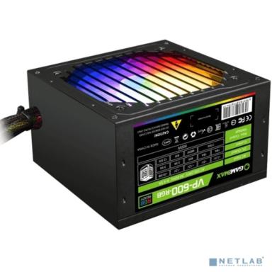 GameMax Блок питания ATX 600W VP-600-RGB 80+, Ultra quiet