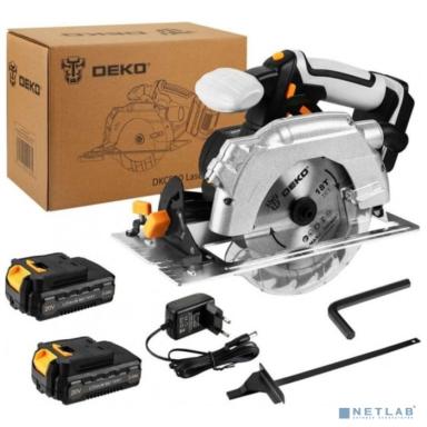 Дисковая пила аккумуляторная DEKO DKCS20 Laser 20В 165мм 2*2.0Ач