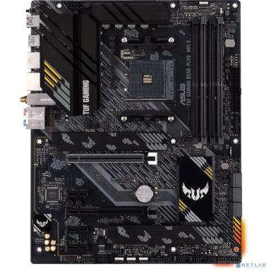 ASUS TUF GAMING B550-PLUS WIFI II (Socket AM4, ATX, 4xDDR4(128GB), DP/HDMI, 1xPCIe 4.0x16/1xPCIe 3.0x16/3xPCIe 3.0, 1xLAN (2.5GbE), Wi-Fi, BT, 6xSATA 6Gb/s, 2xM.2, 1xType-C 5xUSB 3.2, 2xUSB 2.0)