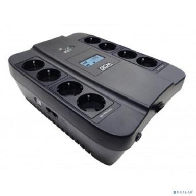 PowerCom Spider SPD-550U LCD ИБП {Line-Interactive, 550VA / 330W, 8xEURO: 4 с резервным питанием, 4 с фильтрацией, USB} (1138685)