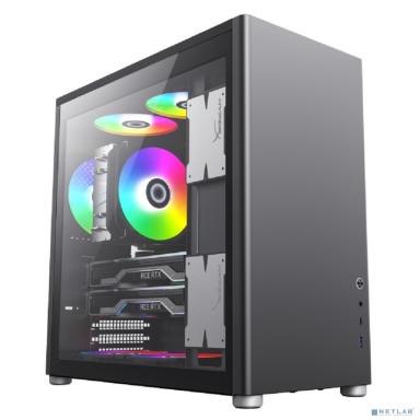 GameMax Корпус Spark Pro Full Black без БП (Midi Tower, ATX, Черный., USB3.0+Type C, Зак. стекло)