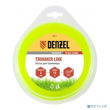 Denzel Леска для триммера звезда 2 мм х 15 м,  блистер FLEX CORD [96111]