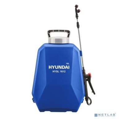 Опрыскиватель Hyundai HYSL 1612, аккумуляторный, ранцевый, 16л, голубой/серый