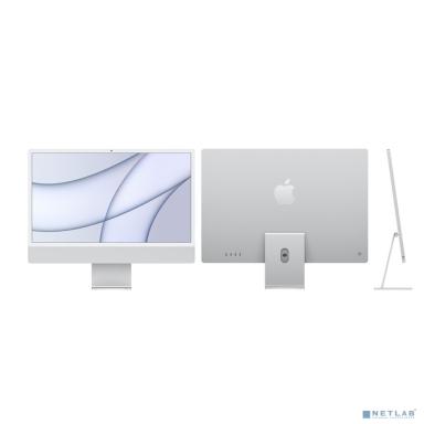 Apple iMac 24 2021 [MGPD3B/A] Silver 24" Retina 4.5K {Apple M1 8C CPU 8C GPU/8GB/512GB SSD/LAN}