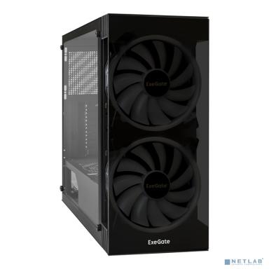Exegate EX295108RUS Корпус Miditower ExeGate i3 MATRIX-PPH500 (ATX, БП 500PPH 80+Bronze 12см, 2*USB+1*USB3.0, HD аудио, черный, 2 вент. 18см с RGB подсветкой, пылевые фильтры, передняя и боковая панел