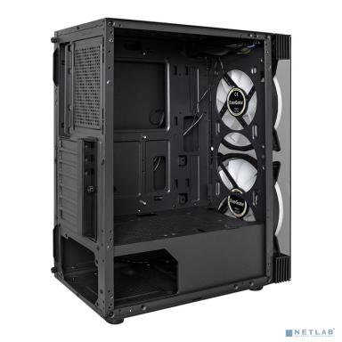 Exegate EX295110RUS Корпус Miditower ExeGate i3 MATRIX-PPH700 (ATX, БП 700PPH 80+Bronze 12см, 2*USB+1*USB3.0, HD аудио, черный, 2 вент. 18см с RGB подсветкой, пылевые фильтры, передняя и боковая панел