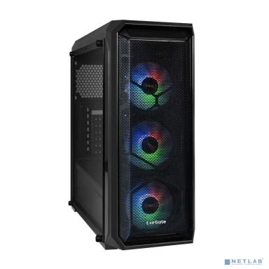 Exegate EX295122RUS Корпус Miditower ExeGate i3 NEO-PPH700 (ATX, БП 700PPH 80+Bronze 12см, 2*USB+1*USB3.0, HD аудио, черный, 3 вент. 12см с RGB подсветкой, контроллер + ПДУ, ARGB MB кабель, пылевые фи