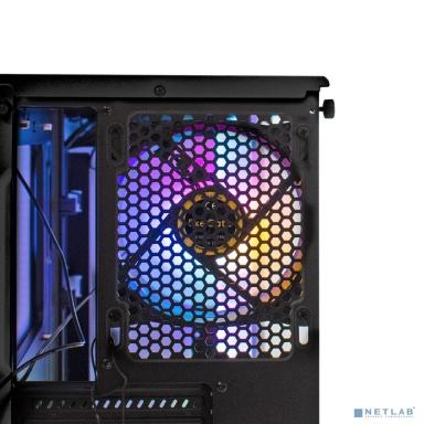 Exegate EX294391RUS Корпус Miditower ExeGate Mistery X4 (ATX, без БП, 2*USB+1*USB3.0, HD аудио, черный, 4 вент. 12см с RGB подсветкой, пылевые фильтры, боковая панель - закаленное стекло)